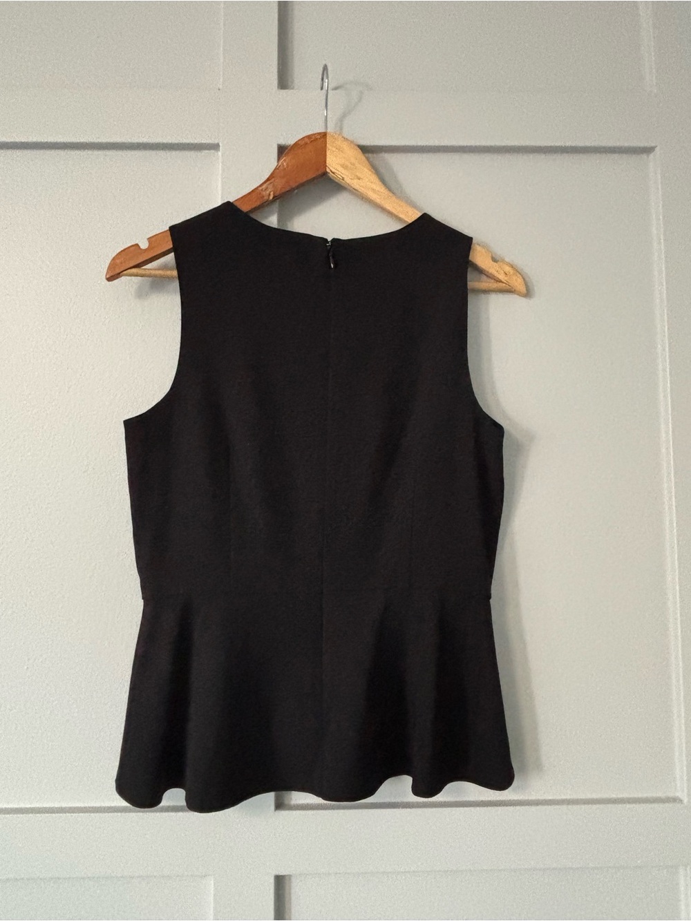 Cynthia Steffe Black Sleeveless Peplum Top - Picture 4 of 6